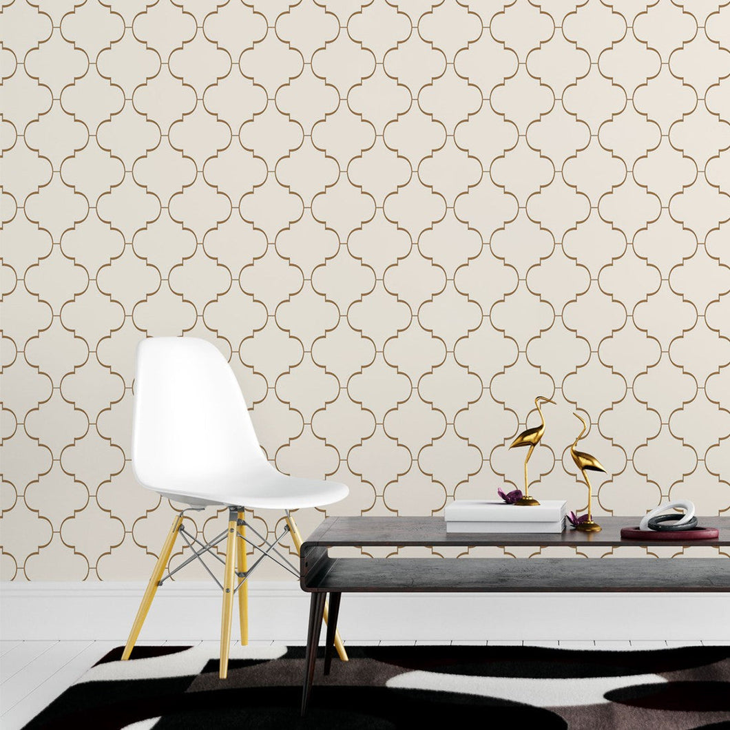 Grid Moroccan Peel & Stick Wallpaper N015146