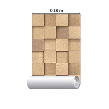 Load image into Gallery viewer, Geometric Wood Peel &amp; Stick Wallpaper N015159
