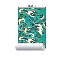 Load image into Gallery viewer, Waves Oriental Peel &amp; Stick Wallpaper N015173
