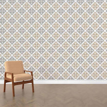 Load image into Gallery viewer, Neutral Tile Peel &amp; Stick Wallpaper N015174
