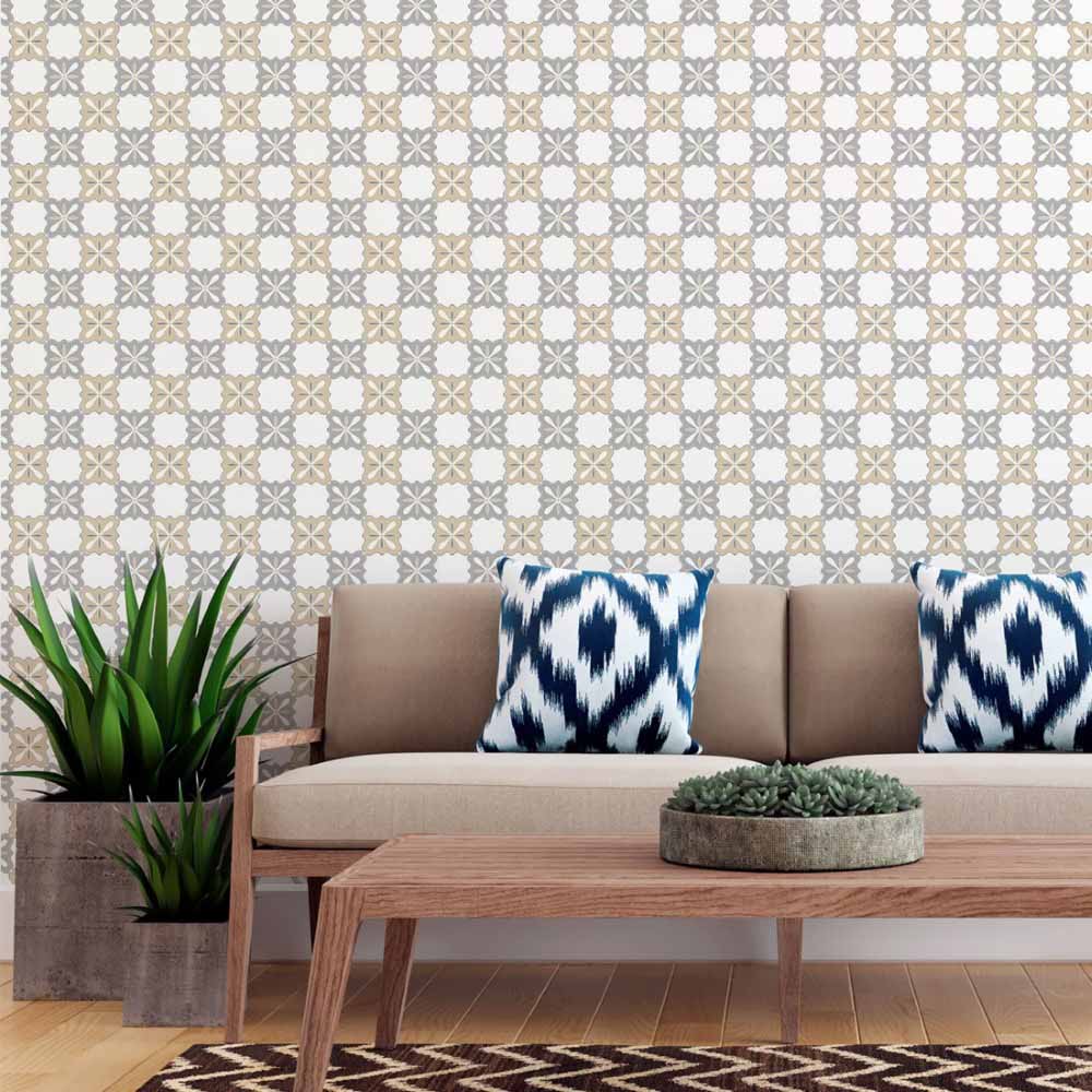 Abstract Tile Peel & Stick Wallpaper N015184