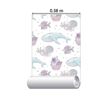 Load image into Gallery viewer, Animais Marinhos Peel &amp; Stick Wallpaper N015189
