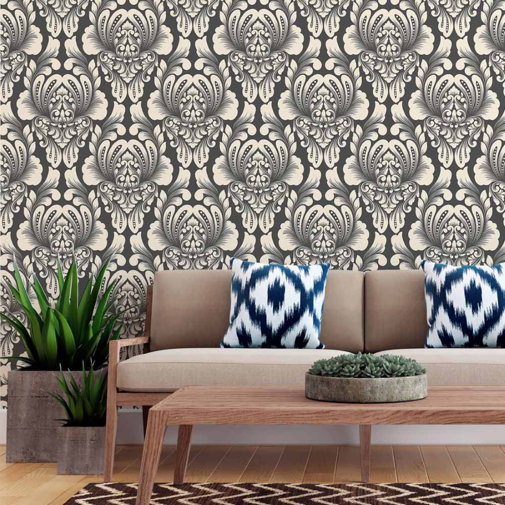 Damask Classic Peel & Stick Wallpaper N015194