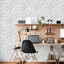 Load image into Gallery viewer, Maze Geometric Peel &amp; Stick Wallpaper N015208
