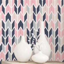 Load image into Gallery viewer, Chevron Black and White Peel &amp; Stick Wallpaper N016002
