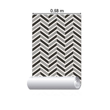 Load image into Gallery viewer, Chevron Black and White Peel &amp; Stick Wallpaper N016002
