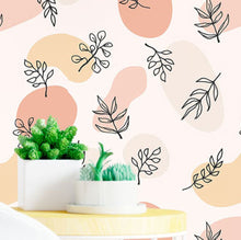 Load image into Gallery viewer, Minimalists Leaves Peel &amp; Stick Wallpaper N016049
