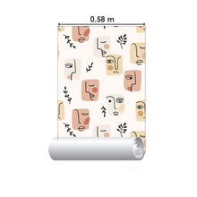 Load image into Gallery viewer, Abstract Faces Peel &amp; Stick Wallpaper N016051
