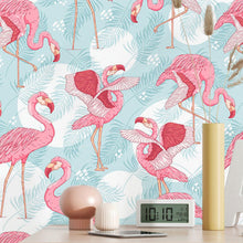 Load image into Gallery viewer, Tropical Birds Flamingos Peel &amp; Stick Wallpaper N016071
