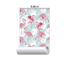 Load image into Gallery viewer, Tropical Birds Flamingos Peel &amp; Stick Wallpaper N016071
