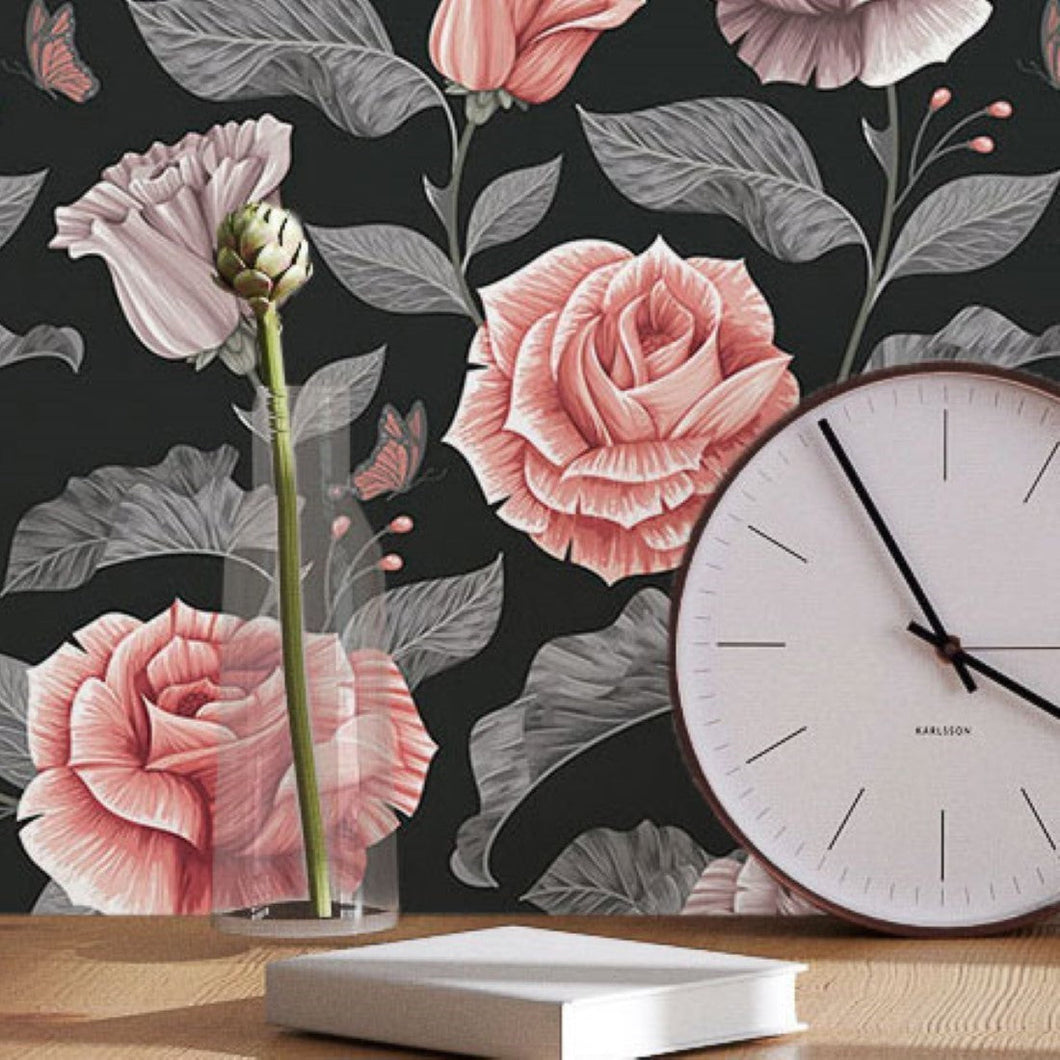 Classic Floral Peel & Stick Wallpaper N017036