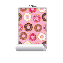 Load image into Gallery viewer, Donuts Polka Dots Pink Peel &amp; Stick Wallpaper N017040
