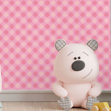 Load image into Gallery viewer, Polka Dots Pink Peel &amp; Stick Wallpaper N017041
