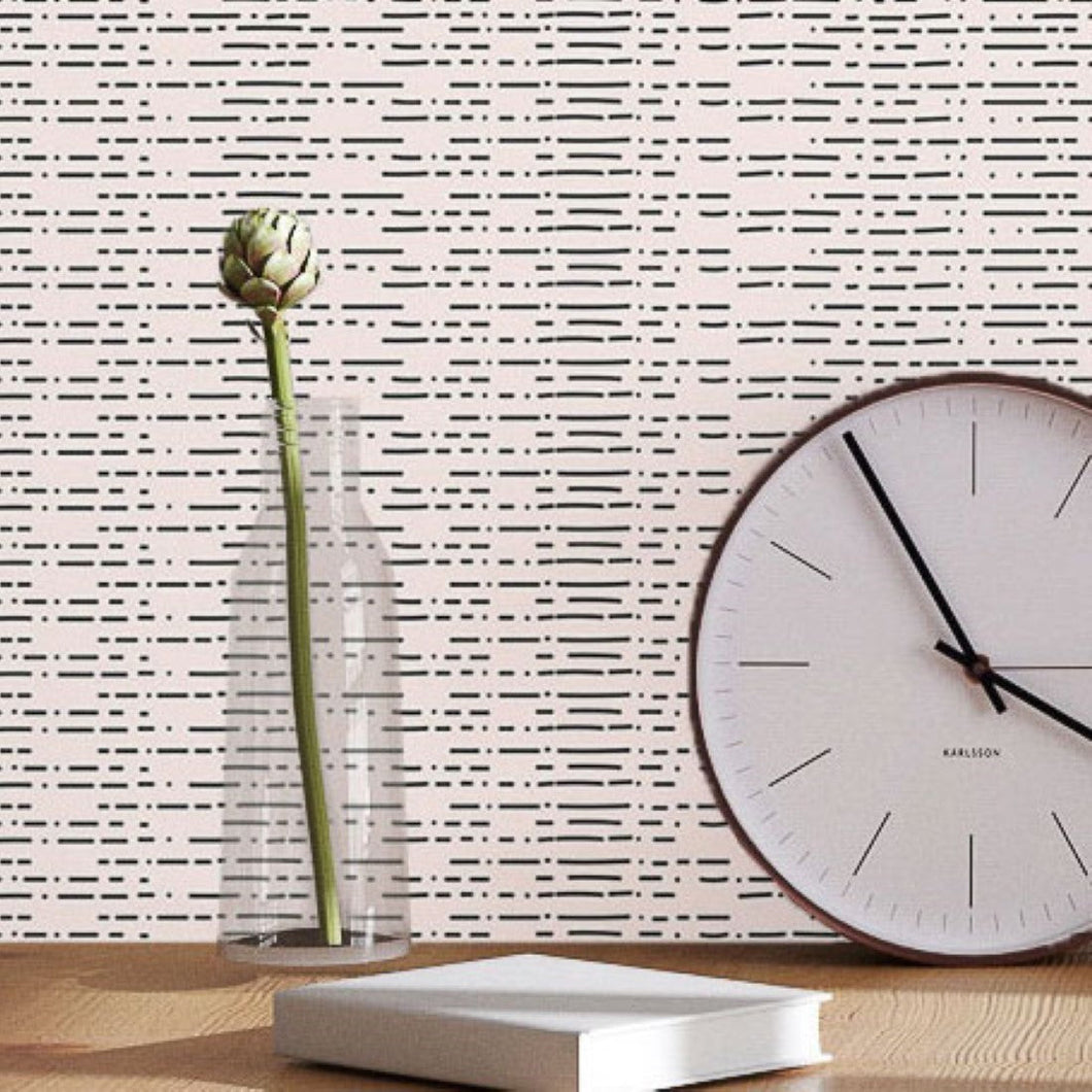 Abstract Teen Striped Peel & Stick Wallpaper N017049