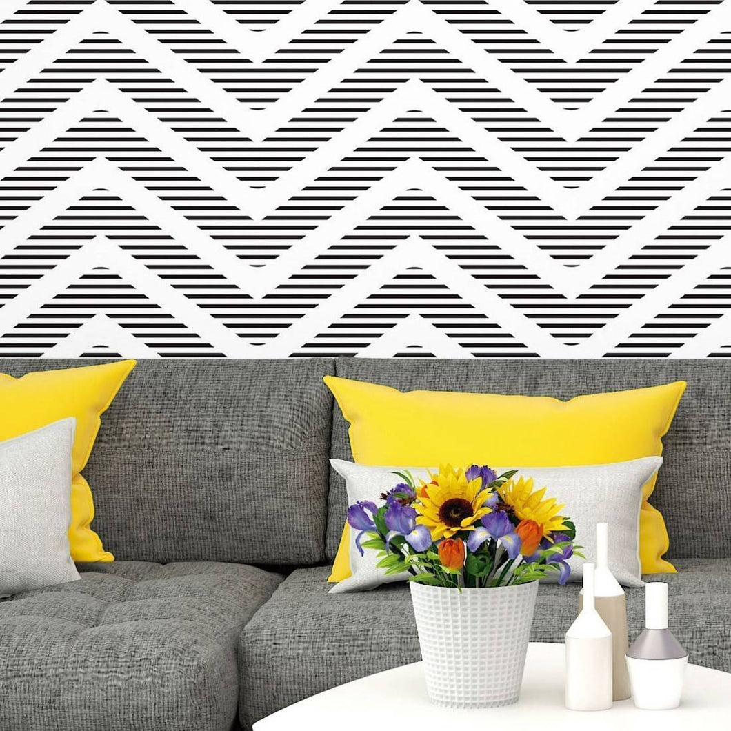 Chevron Striped P&B Peel & Stick Wallpaper N017050