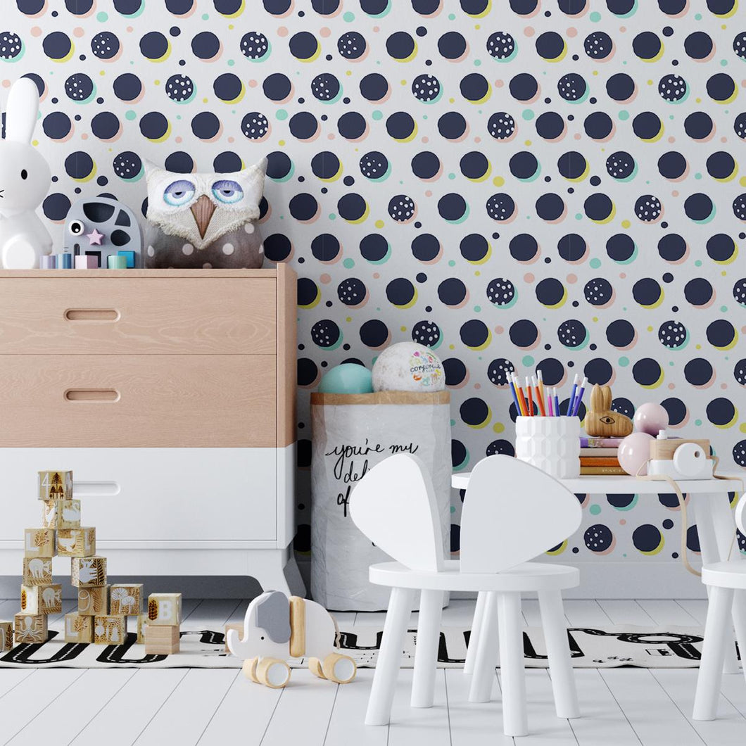 Colorful Bubbles Peel & Stick Wallpaper N04012