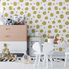 Load image into Gallery viewer, Golden Bubbles Peel &amp; Stick Wallpaper N04017

