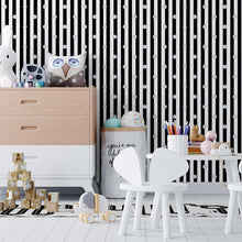 Load image into Gallery viewer, Stripes With Bubbles Peel &amp; Stick Wallpaper N04018
