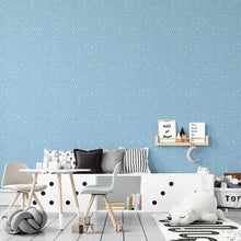 Load image into Gallery viewer, Blue Polka Dots White Peel &amp; Stick Wallpaper N04027
