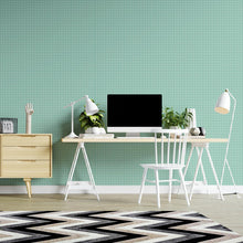 Load image into Gallery viewer, Aqua Polka Dots Peel &amp; Stick Wallpaper N04029
