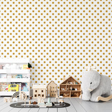 Load image into Gallery viewer, Golden Glitter Polka Dots Peel &amp; Stick Wallpaper N04033
