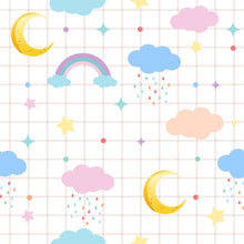 Load image into Gallery viewer, Rainbows and Clouds Peel &amp; Stick Wallpaper N04046
