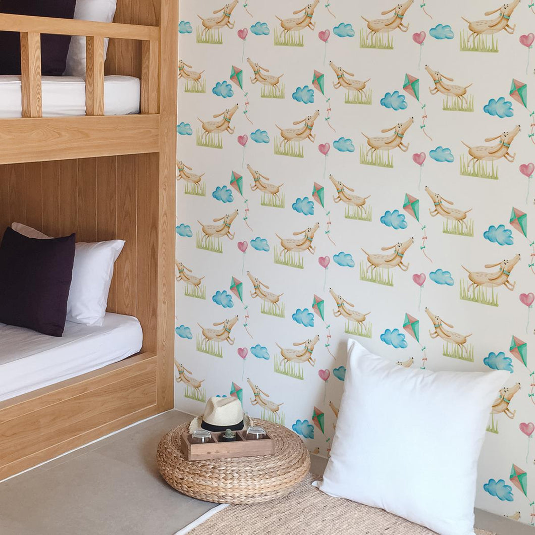 Dog Pipa Peel & Stick Wallpaper N04048