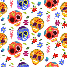 Load image into Gallery viewer, Mexican Skull Colorful Peel &amp; Stick Wallpaper N04054
