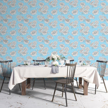 Load image into Gallery viewer, Floral Blue Peel &amp; Stick Wallpaper N04065
