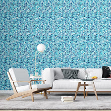 Load image into Gallery viewer, Mosaic Blue Peel &amp; Stick Wallpaper N04076
