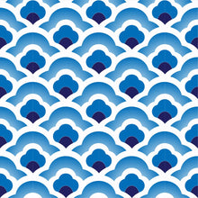 Load image into Gallery viewer, Blue Retro Peel &amp; Stick Wallpaper N04095
