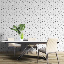 Load image into Gallery viewer, Leaves Black and White Peel &amp; Stick Wallpaper N04110
