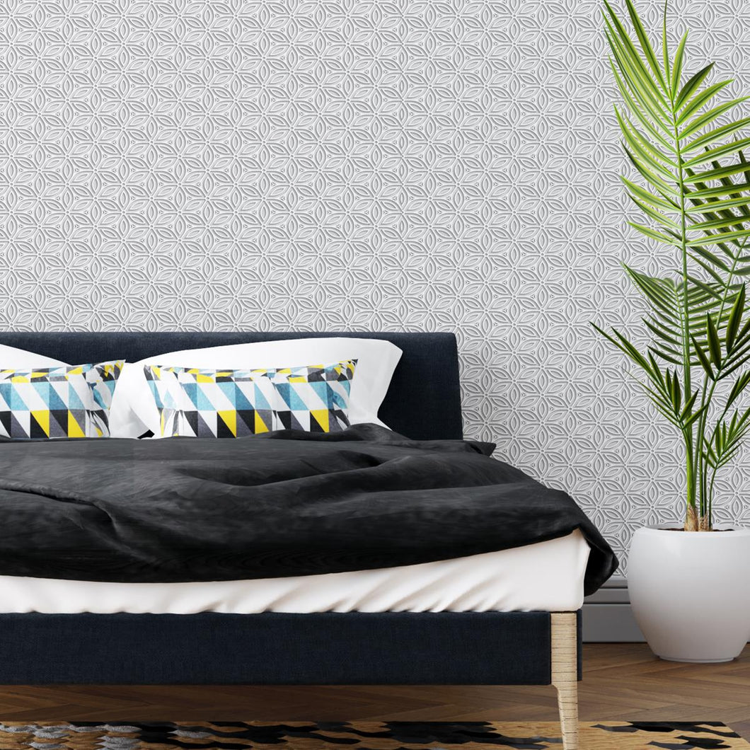 Floral Off White Peel & Stick Wallpaper N04112