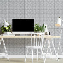 Load image into Gallery viewer, Stripes White and Black Peel &amp; Stick Wallpaper N04120
