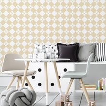 Load image into Gallery viewer, Yellow Plaid Peel &amp; Stick Wallpaper N04123
