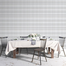 Load image into Gallery viewer, Plaid Grey Peel &amp; Stick Wallpaper N04127
