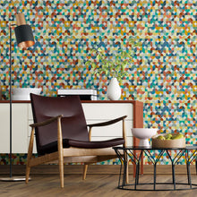 Load image into Gallery viewer, Colorful Geometric Retro Peel &amp; Stick Wallpaper N04129
