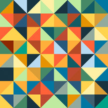 Load image into Gallery viewer, Colorful Triangles Retro Peel &amp; Stick Wallpaper N04130
