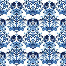 Load image into Gallery viewer, Damask Blue Peel &amp; Stick Wallpaper N04133

