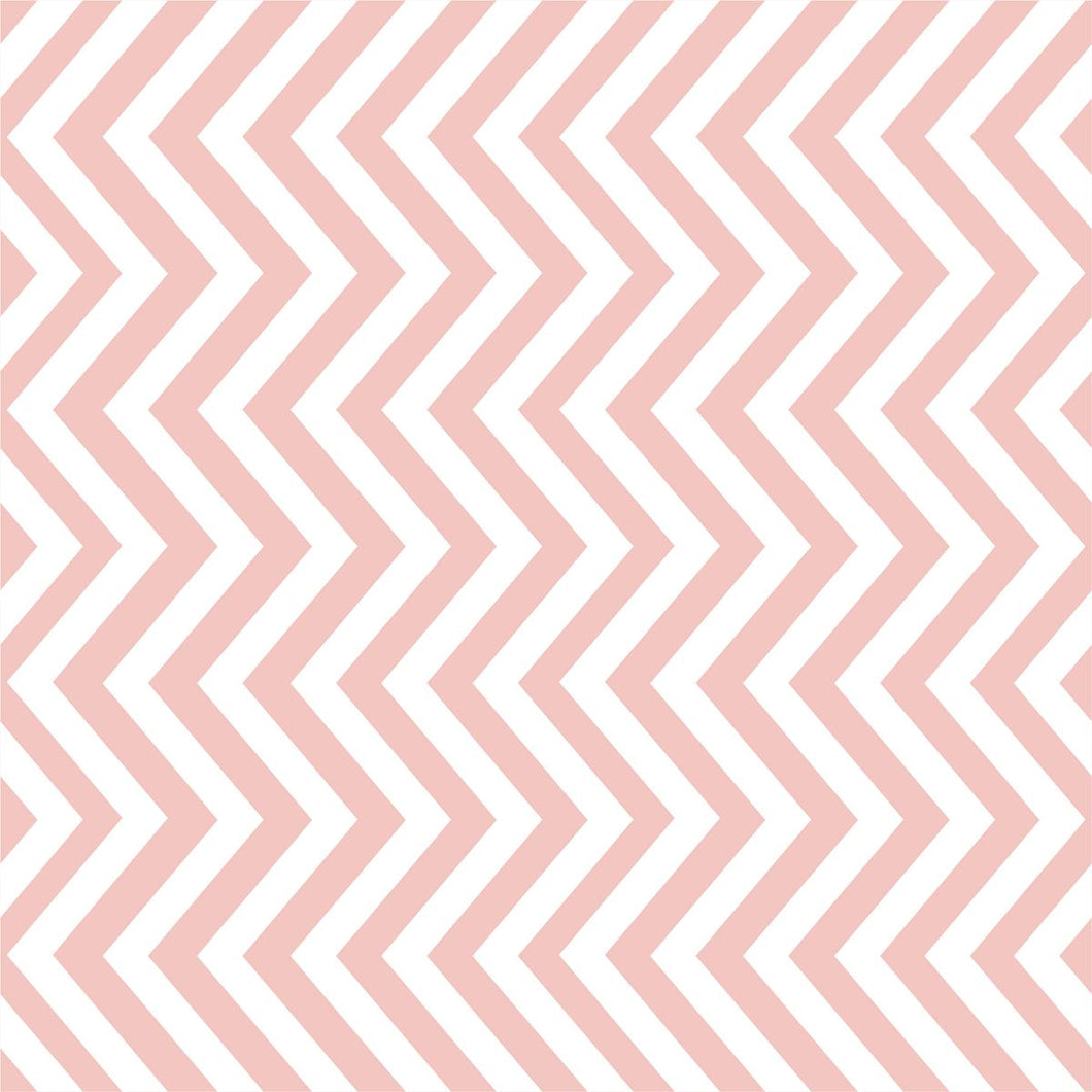 Chevron Pink and White Peel & Stick Wallpaper N04136