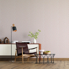 Load image into Gallery viewer, Chevron Pink and White Peel &amp; Stick Wallpaper N04136
