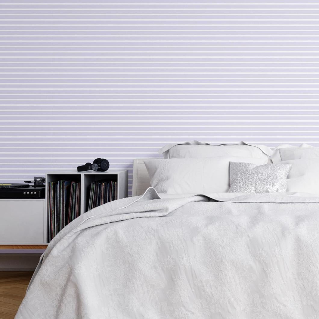 Lilac Stripes Peel & Stick Wallpaper N04137