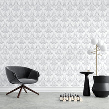 Load image into Gallery viewer, Damask Gray Peel &amp; Stick Wallpaper N04139
