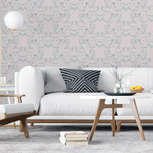 Load image into Gallery viewer, Damask Pink Peel &amp; Stick Wallpaper N04146
