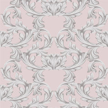 Load image into Gallery viewer, Damask Pink Peel &amp; Stick Wallpaper N04146
