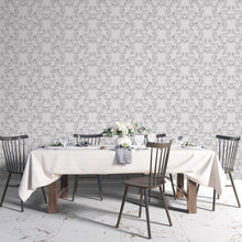 Load image into Gallery viewer, Damask Black and White Peel &amp; Stick Wallpaper N04149
