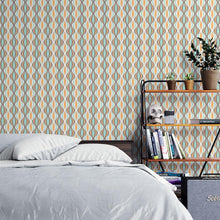 Load image into Gallery viewer, Orange Retro Peel &amp; Stick Wallpaper N04161
