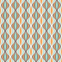 Load image into Gallery viewer, Orange Retro Peel &amp; Stick Wallpaper N04161
