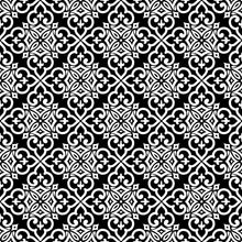 Load image into Gallery viewer, Damask Black and White Peel &amp; Stick Wallpaper N04175
