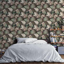 Load image into Gallery viewer, Tropical Leaves Peel &amp; Stick Wallpaper N04179
